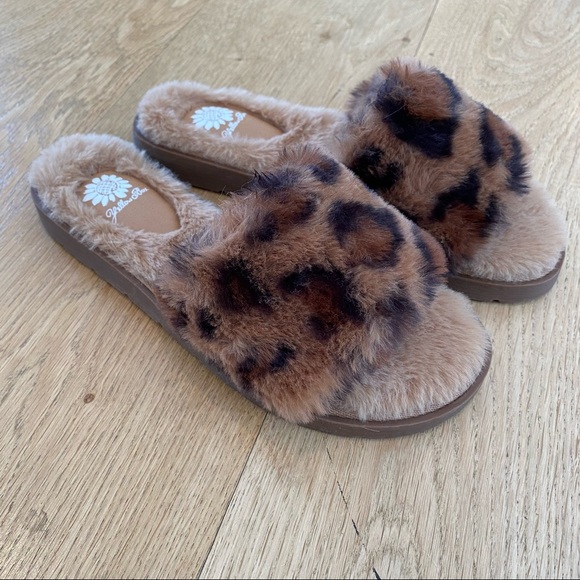 yellow box slippers furry